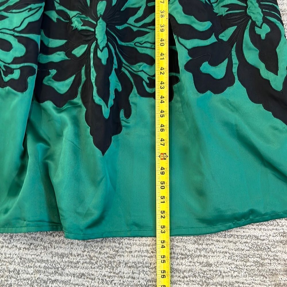 NWT Nikasha Embroidered Satin Dress Emerald Anthropologie XS - Picture 10 of 15